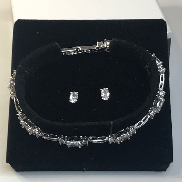 Martin James London Jewelry - Martin James London synthetic diamond /rhinestone bracelet and earrings set